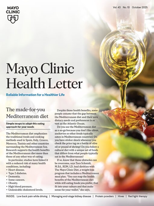Title details for October 2025. Mayo Clinic Health Letter by Mayo Clinic - Available